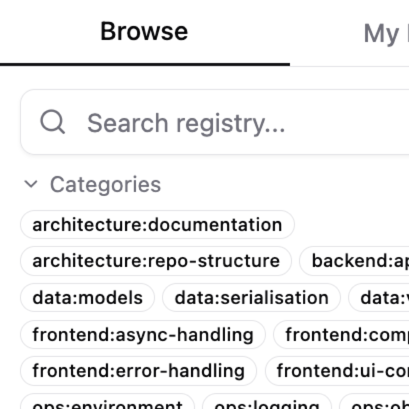 Import community patterns