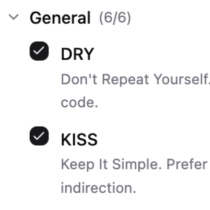 Common coding conventions