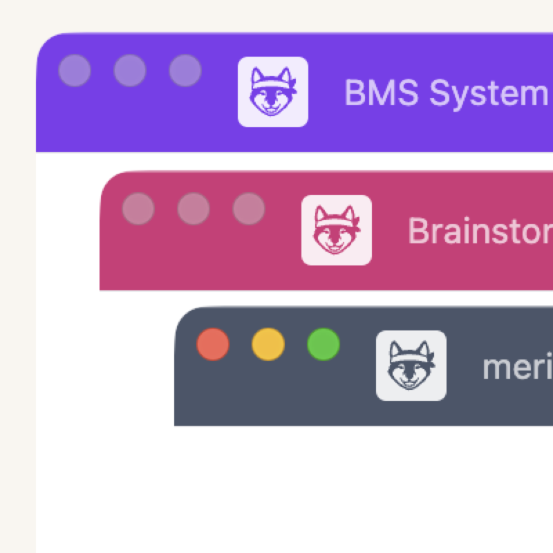 Colour-coded projects